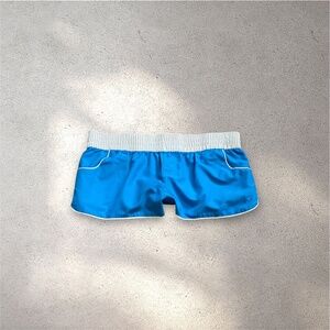 Ocean Pacific OP Blue Board Shorts with White Ribbed Waistband